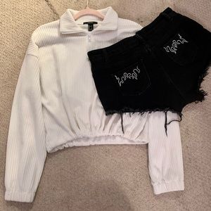 White crop sweater 🤍🤍
